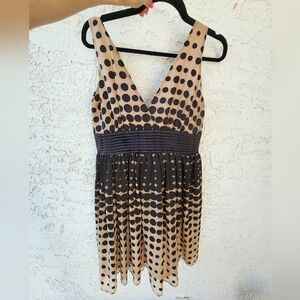 Burlapp For Anthropologie Polka Dot Sleeveless Dress Formal